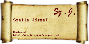 Szelle József névjegykártya