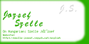 jozsef szelle business card